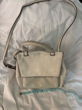 HOBO Cream Top-Handle Crossbody Bag with Dark Trim